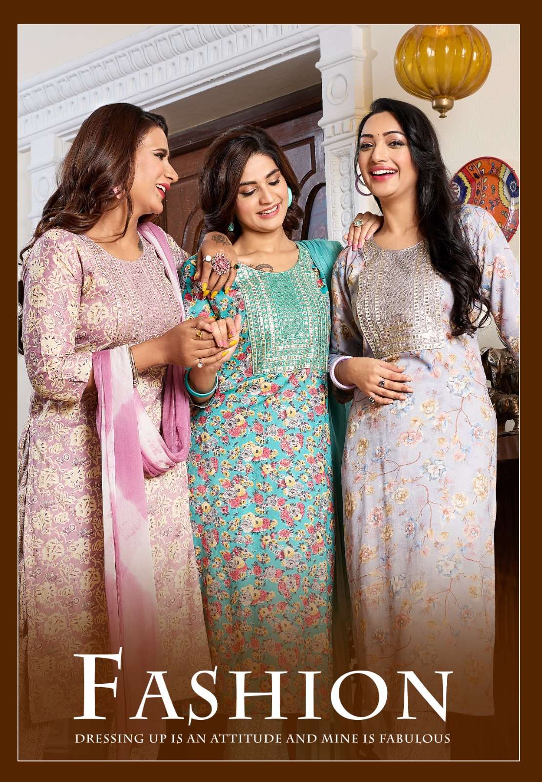 BONANZA VOL-3 BY MASTER STRAIGHT CUT PRINTED KURTI PANT WITH DUPATTA 