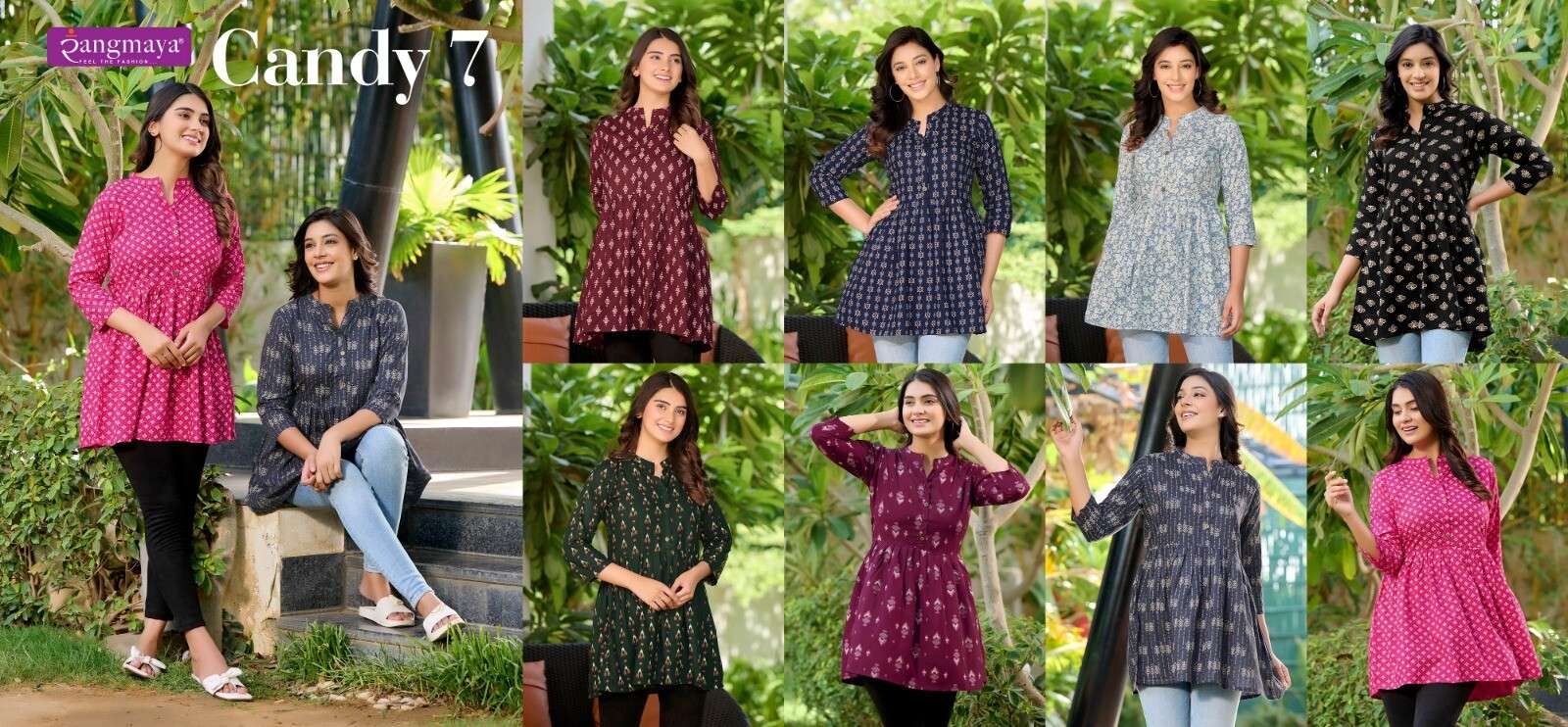 CANDY VOL-7 BY RANGMAYA SHORT PRINTED TUNICS  