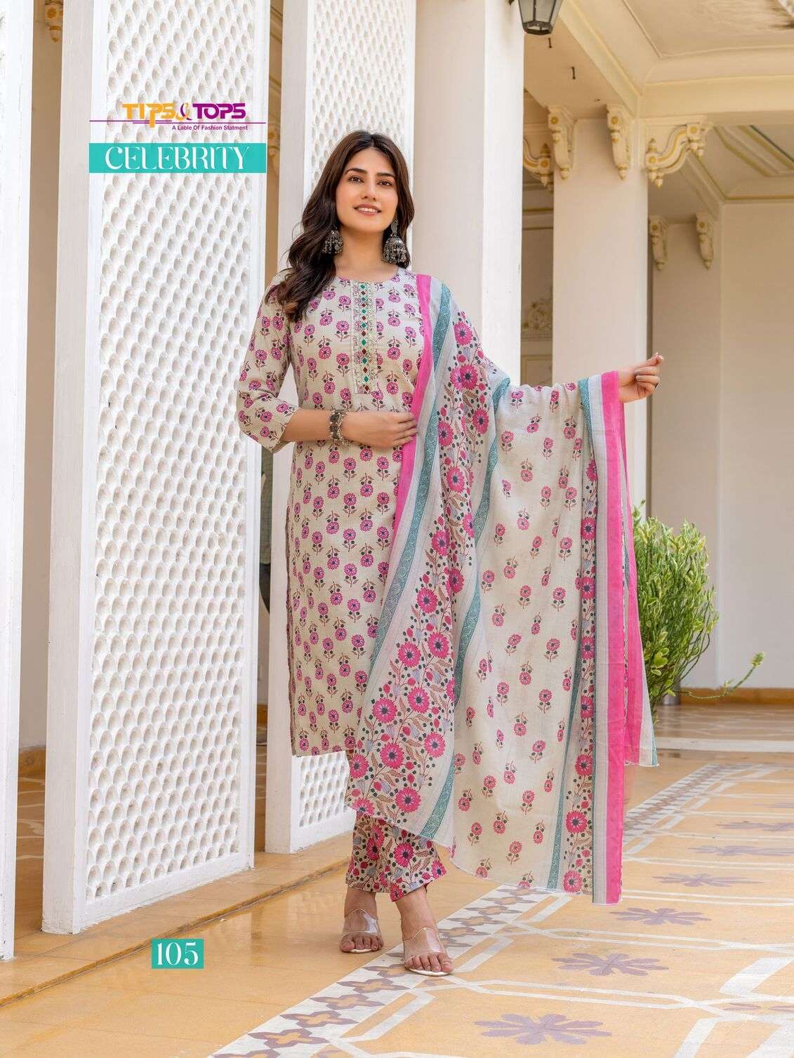 CELEBRITY BY TIPS & TOPS COTTON PRINT 3 PCS COLLECTION 