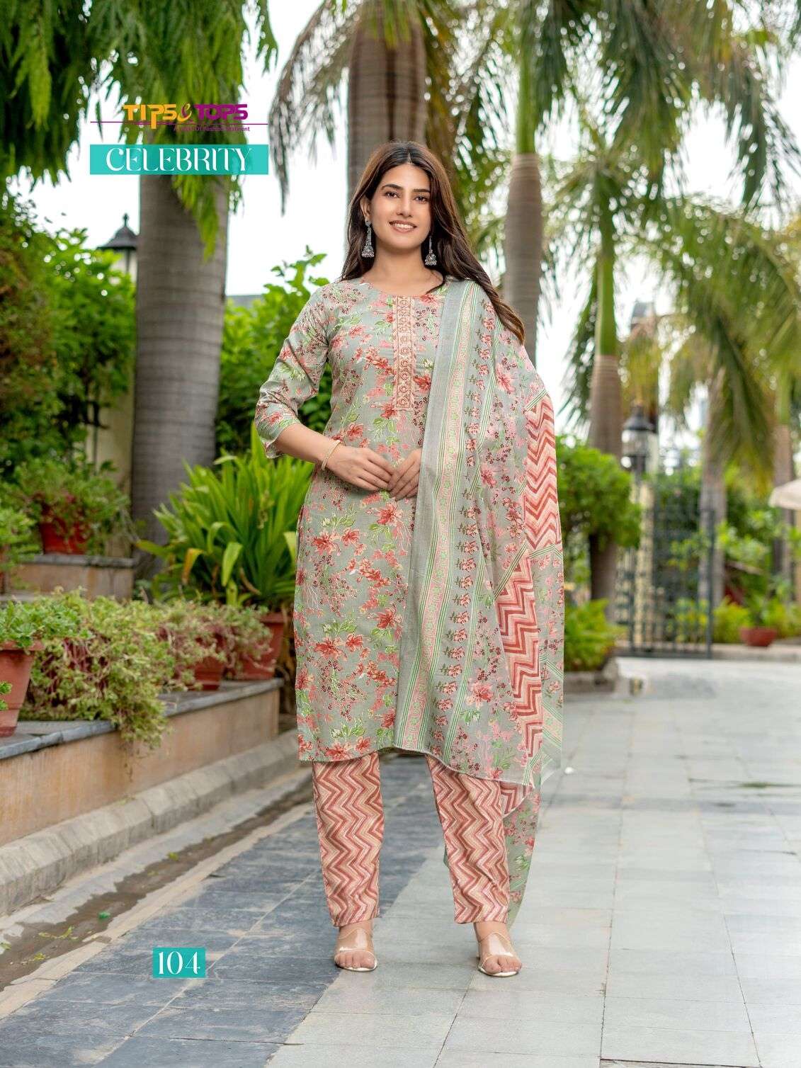 CELEBRITY BY TIPS & TOPS COTTON PRINT 3 PCS COLLECTION 