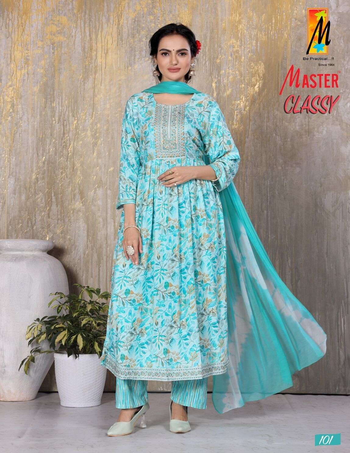 CLASSY BY MASTER 3 PCS IN GHERA STYLE WITH POCKET & DORI 