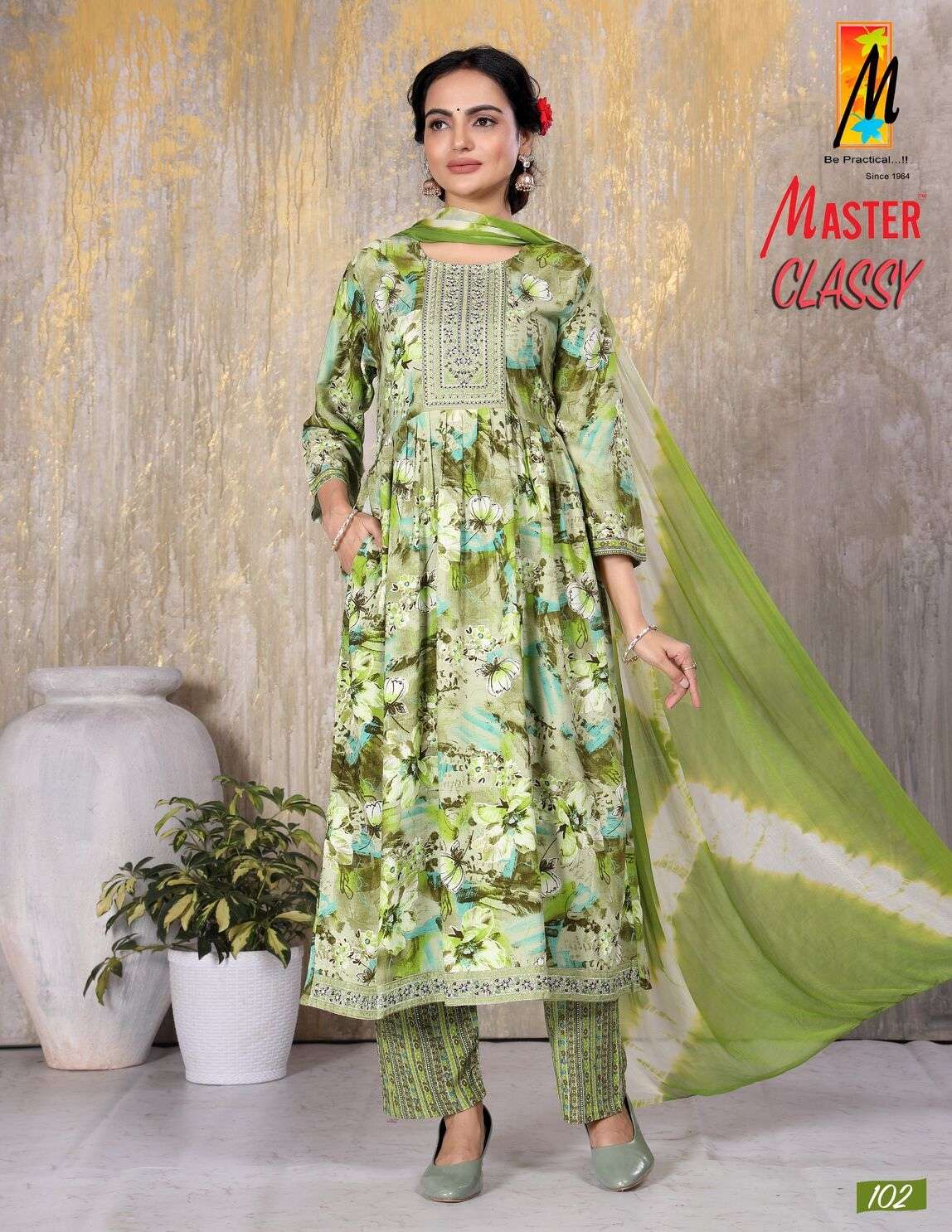 CLASSY BY MASTER 3 PCS IN GHERA STYLE WITH POCKET & DORI 