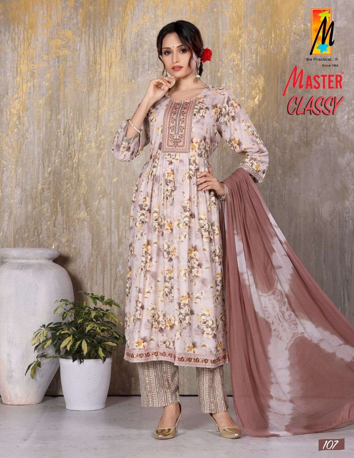 CLASSY BY MASTER 3 PCS IN GHERA STYLE WITH POCKET & DORI 