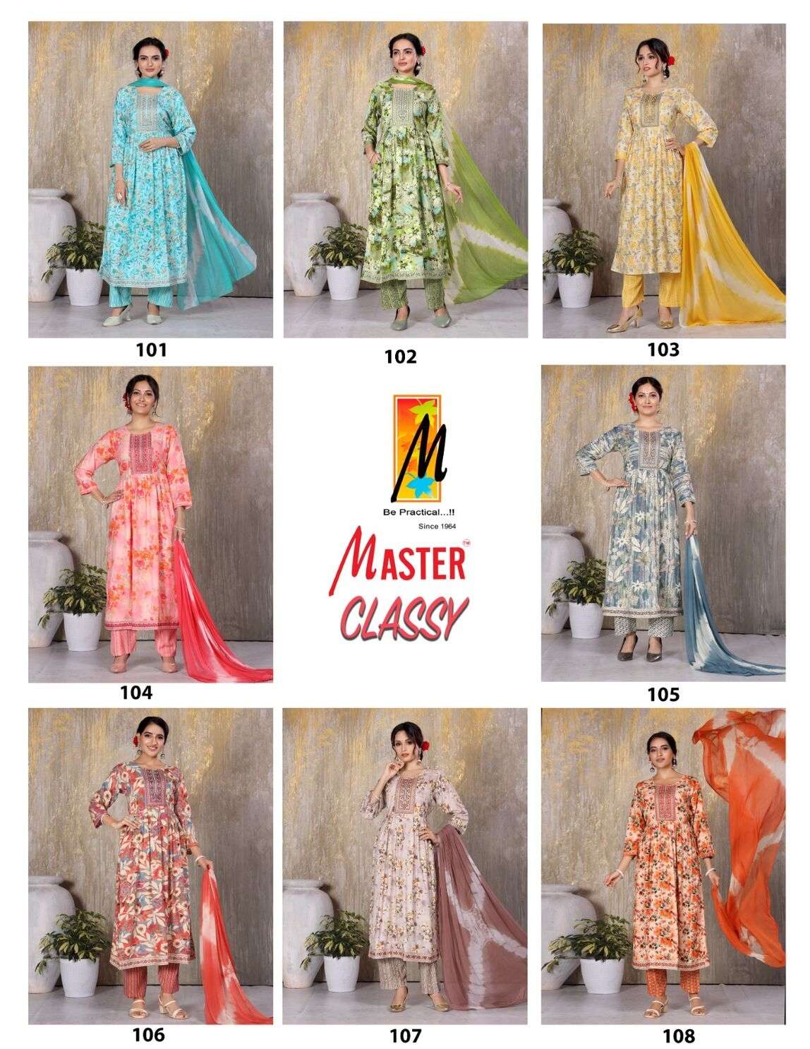 CLASSY BY MASTER 3 PCS IN GHERA STYLE WITH POCKET & DORI 