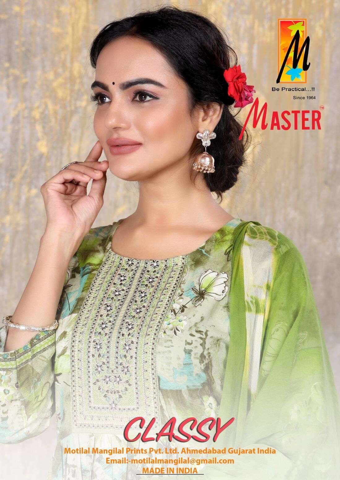 CLASSY BY MASTER 3 PCS IN GHERA STYLE WITH POCKET & DORI 