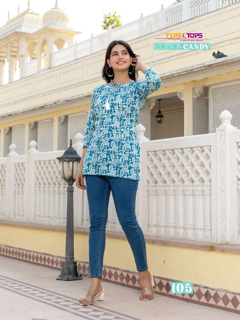 COTTON CANDY VOL-4 BY TIPS & TOPS EMBROIDERY PREMIUM COTTON PRINT TUNICS 