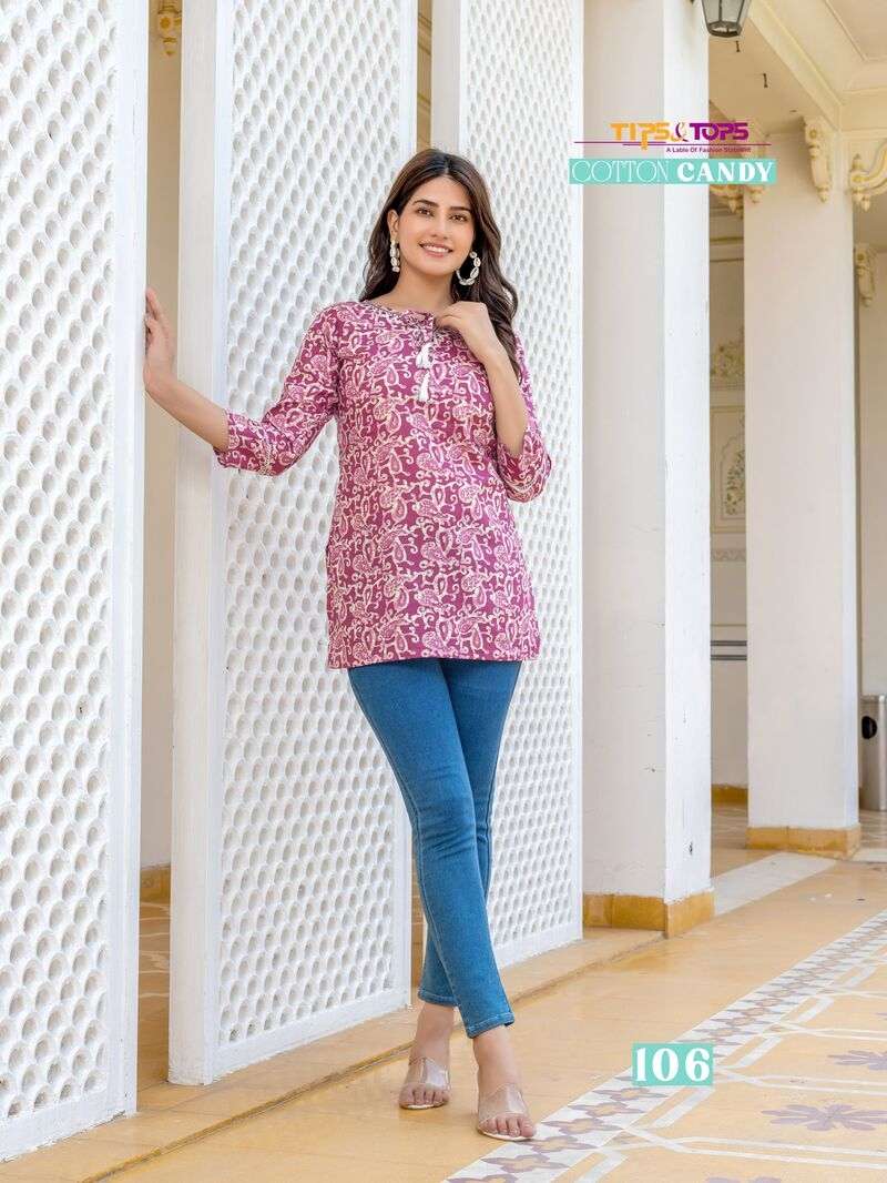 COTTON CANDY VOL-4 BY TIPS & TOPS EMBROIDERY PREMIUM COTTON PRINT TUNICS 