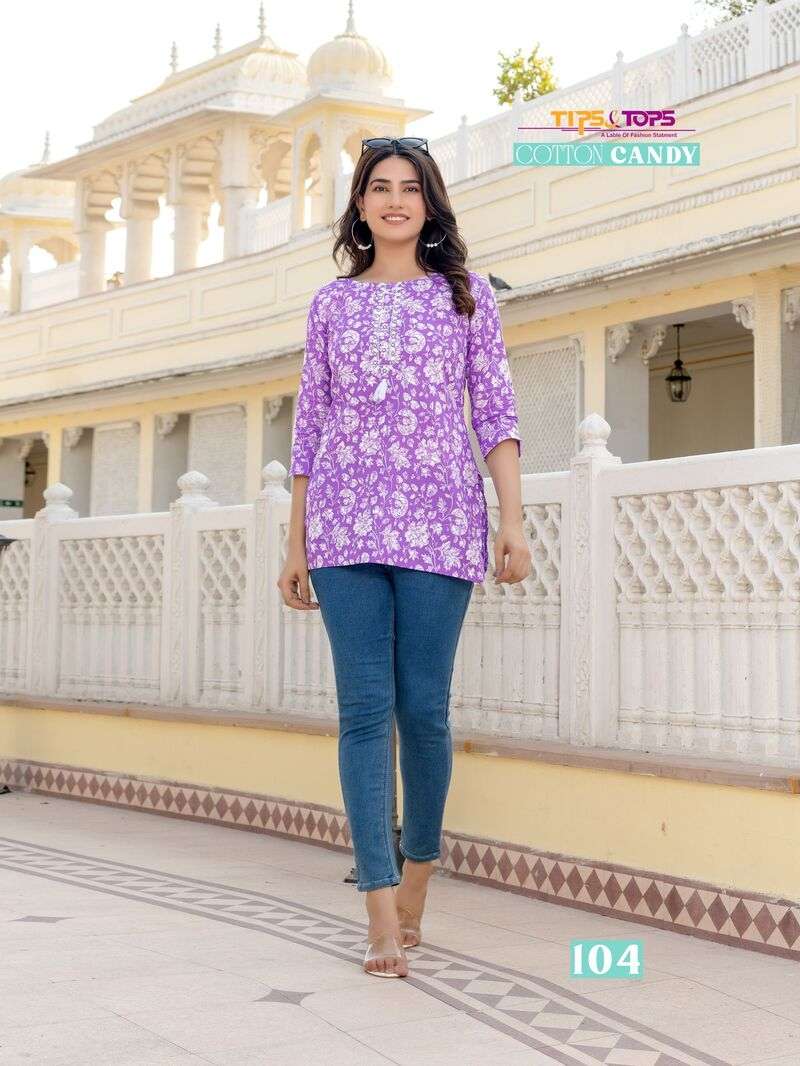 COTTON CANDY VOL-4 BY TIPS & TOPS EMBROIDERY PREMIUM COTTON PRINT TUNICS 