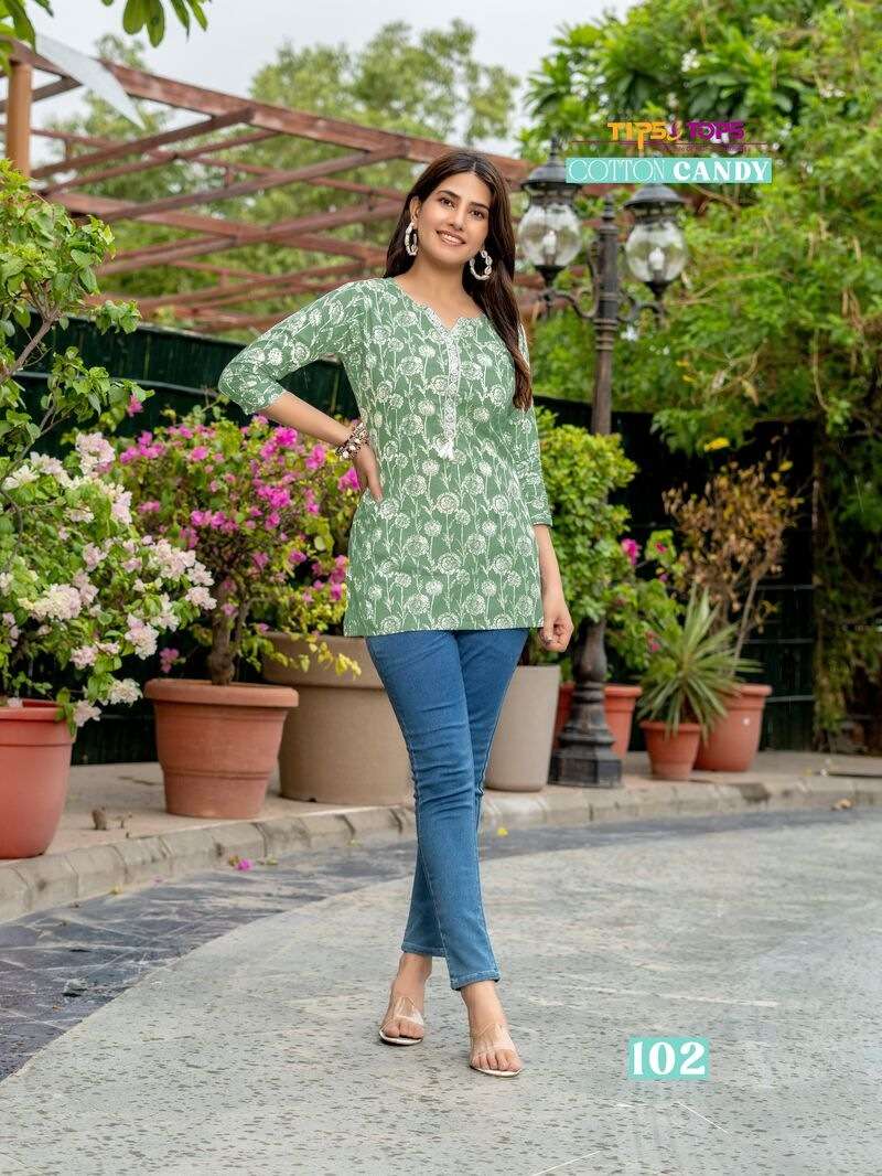 COTTON CANDY VOL-4 BY TIPS & TOPS EMBROIDERY PREMIUM COTTON PRINT TUNICS 