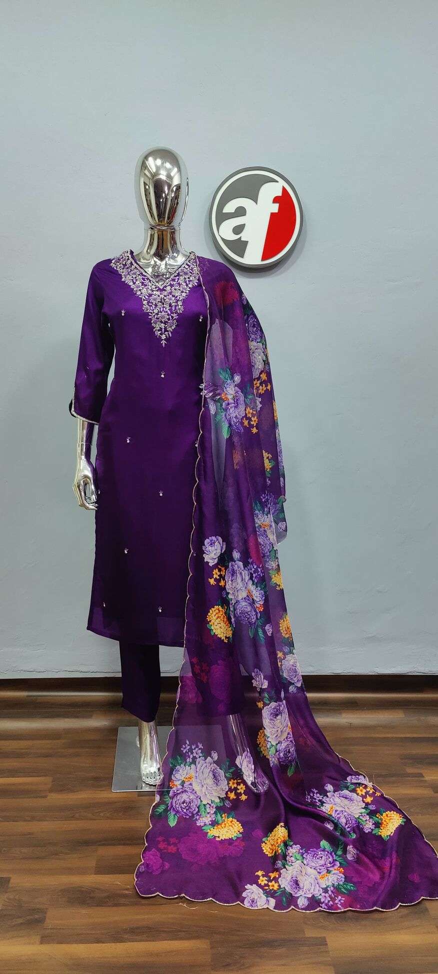 DESIGN NO- UK 3603 To 3612 BY ANJU FABRICS ORGANZA WITH DIGITAL PRINT 3PCS SET  