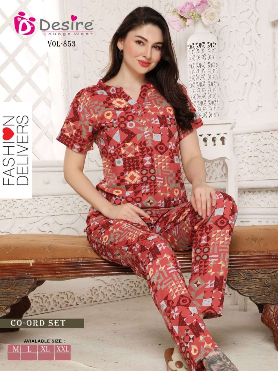 DESIRE PRESENT PRINTED STYLISH MATCHING CO-ORD SET 