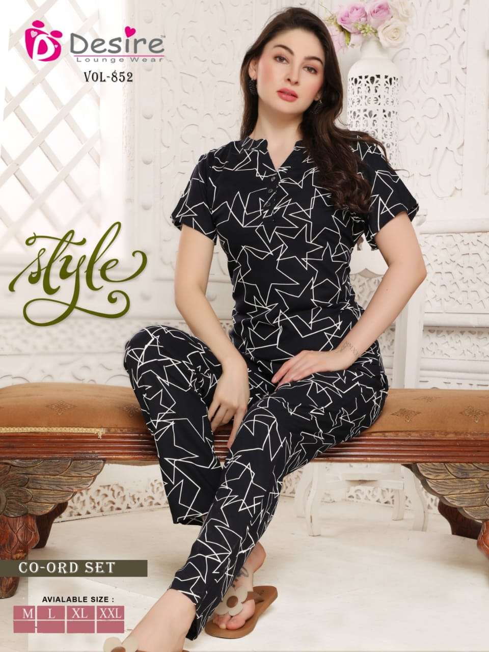 DESIRE PRESENT PRINTED STYLISH MATCHING CO-ORD SET 