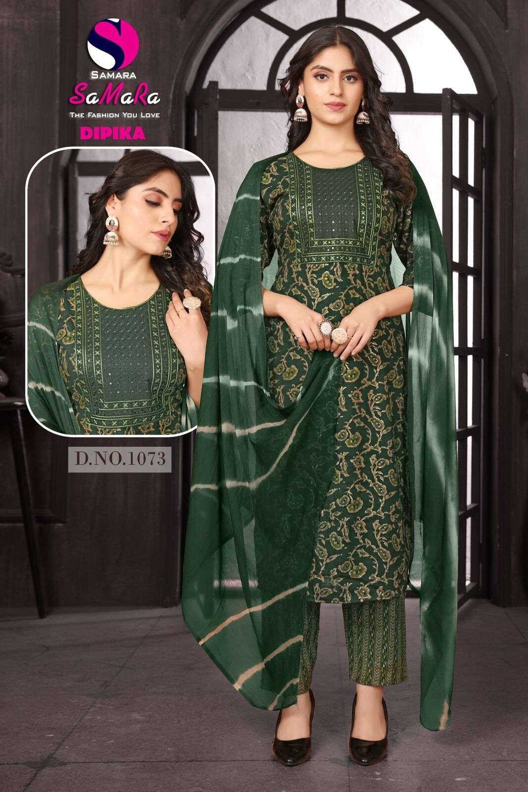 DIPIKA VOL-10 BY SAMARA CAPSULE PRINT WITH SIKVANS EMBROIDERY WORK 