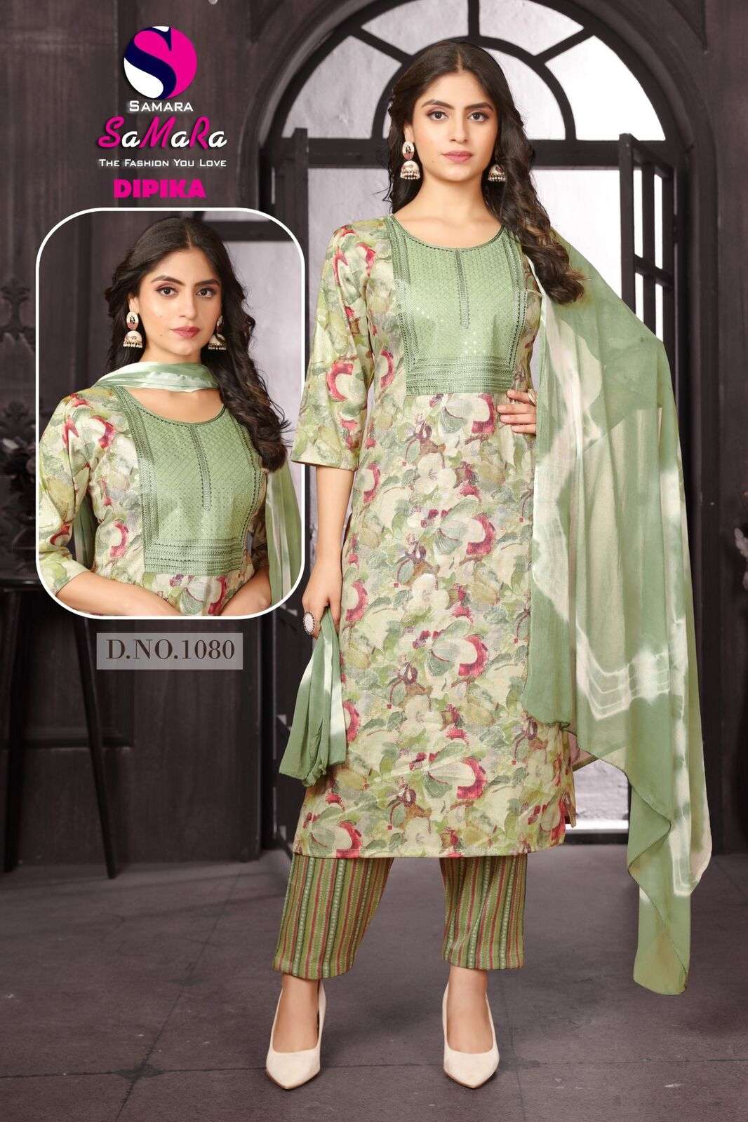 DIPIKA VOL-10 BY SAMARA CAPSULE PRINT WITH SIKVANS EMBROIDERY WORK 