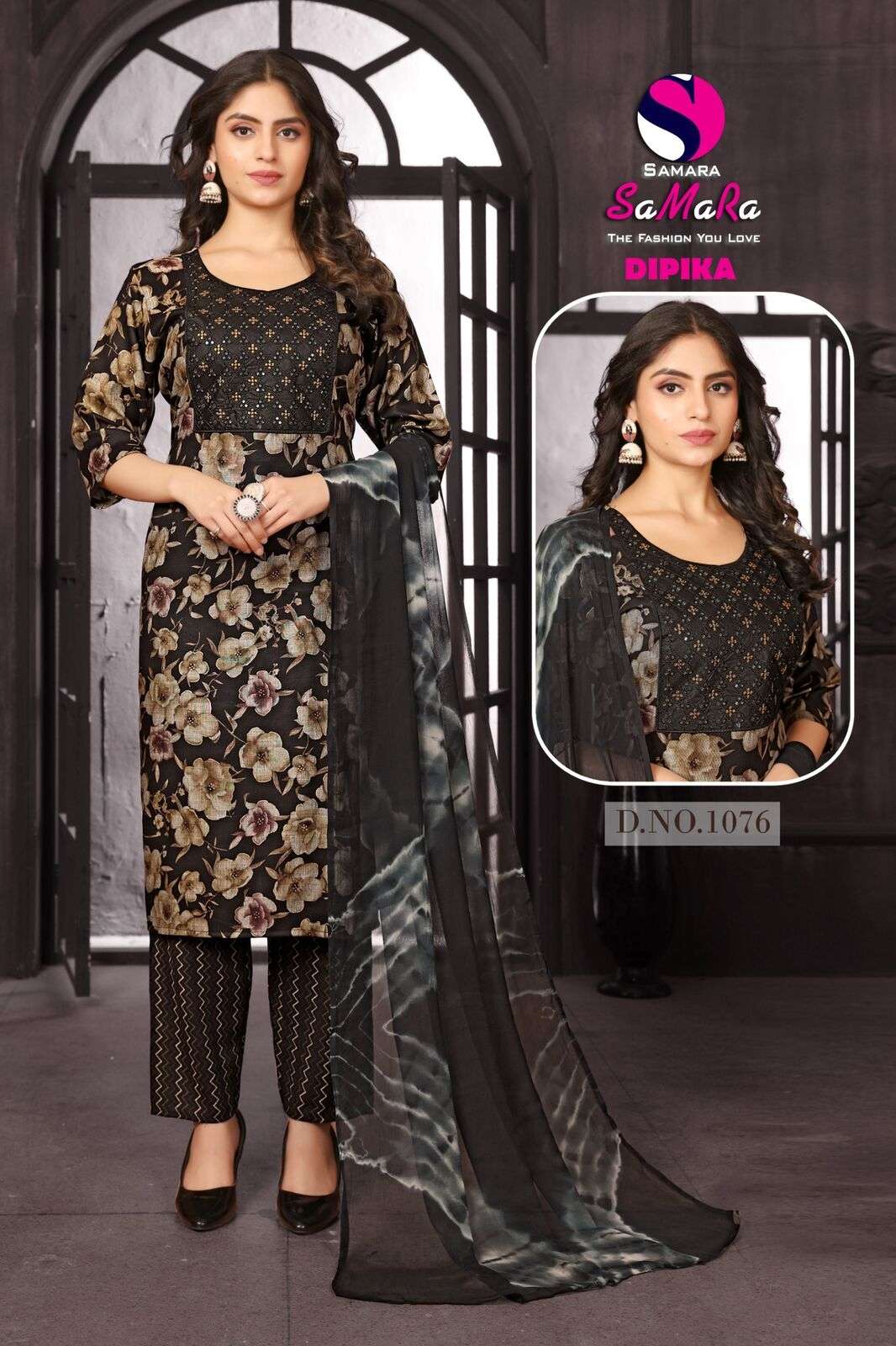 DIPIKA VOL-10 BY SAMARA CAPSULE PRINT WITH SIKVANS EMBROIDERY WORK 