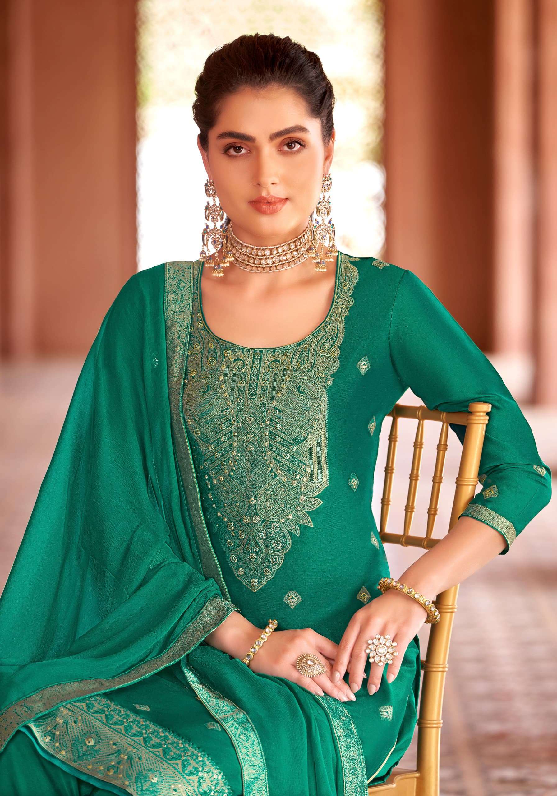 GHARANA VOL-4 BY ALOK SUIT PREMIUM DOLA JACQUARD DESIGNER SUIT 