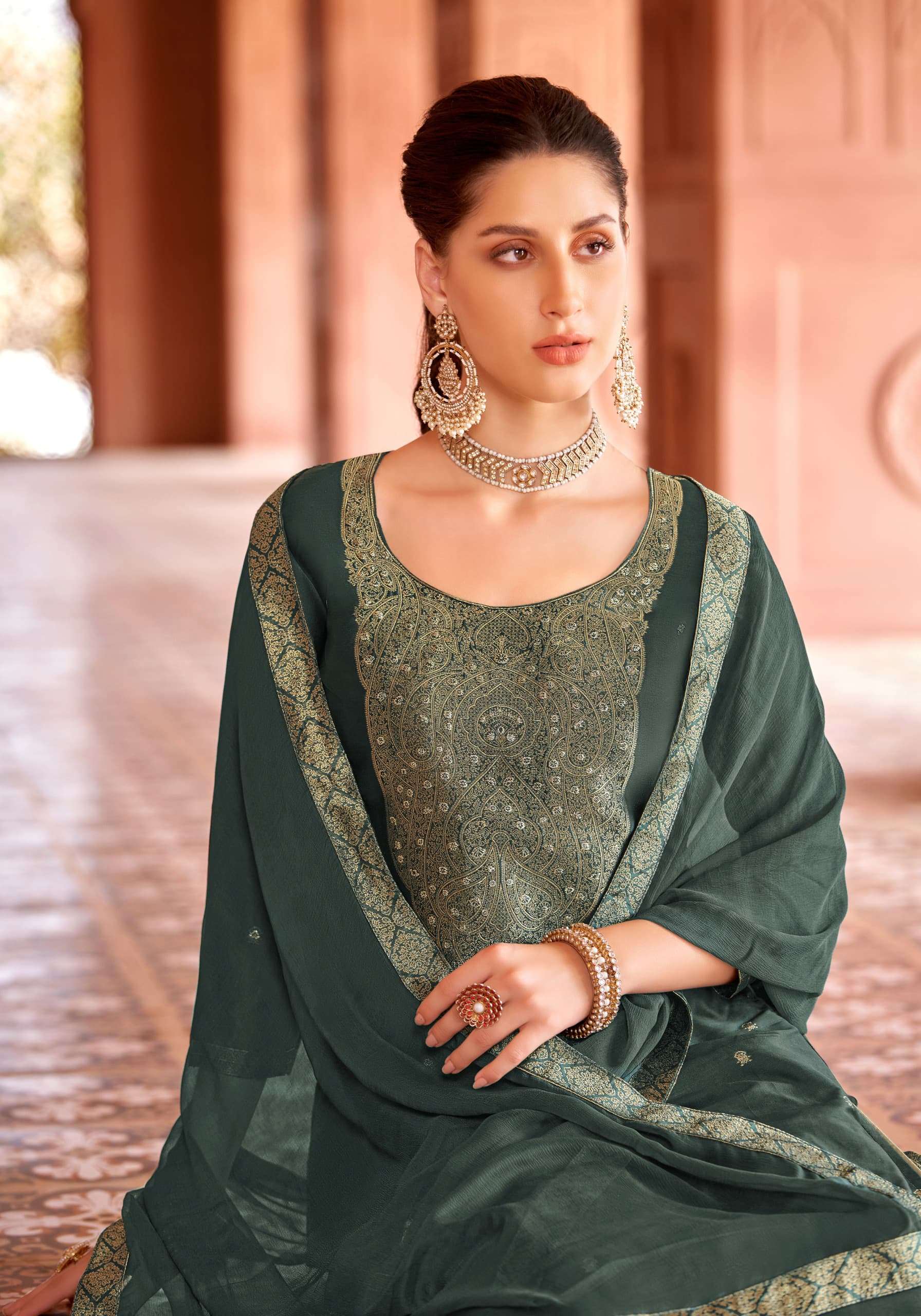 GHARANA VOL-4 BY ALOK SUIT PREMIUM DOLA JACQUARD DESIGNER SUIT 
