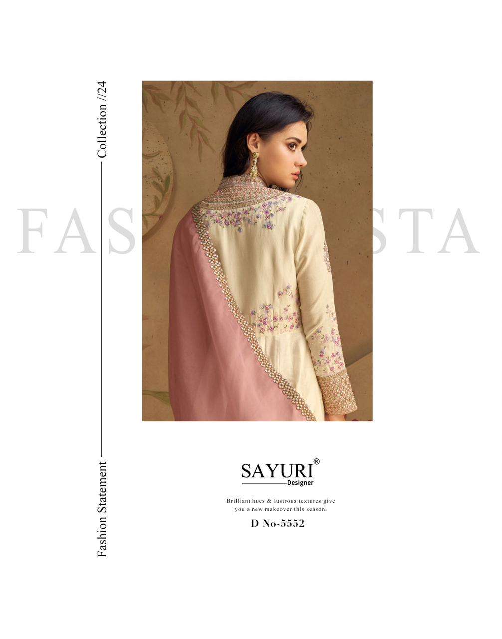 GHAZAL BY SAYURI DESIGNER PURE REAL SILK EMBROIDERY KURTI PANT WITH DUPATTA 