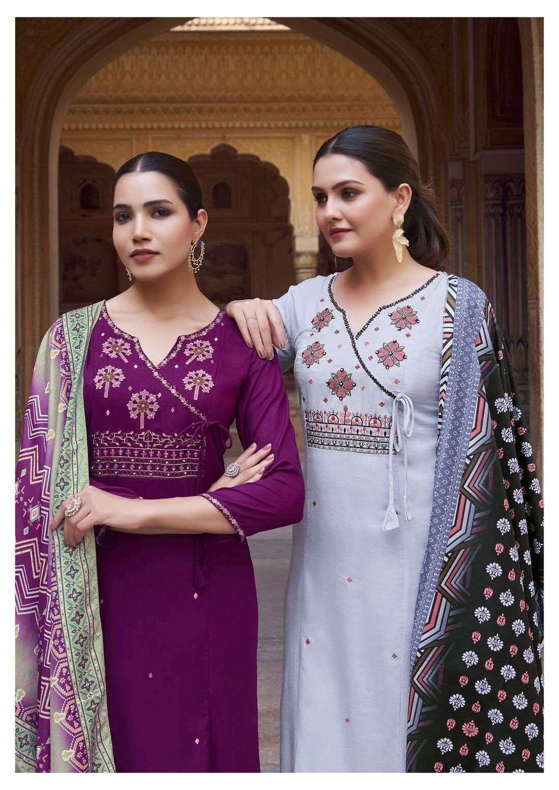 GOLDEN PEARL VOL-1 BY WOODEE PREMIUM SOFT MUSLIN DIGITAL PRINT WITH LATKAN 3 PCS SET
