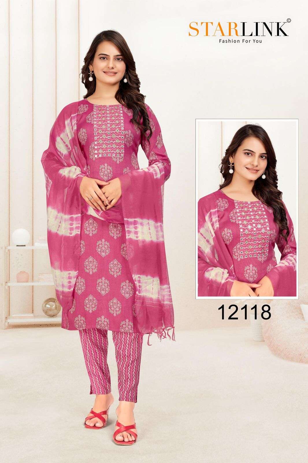 HIDE & SEEK BY STARLINK CAPSULE PRINT EMBROIDERY PATCH WITH GADWAL DUPATTA