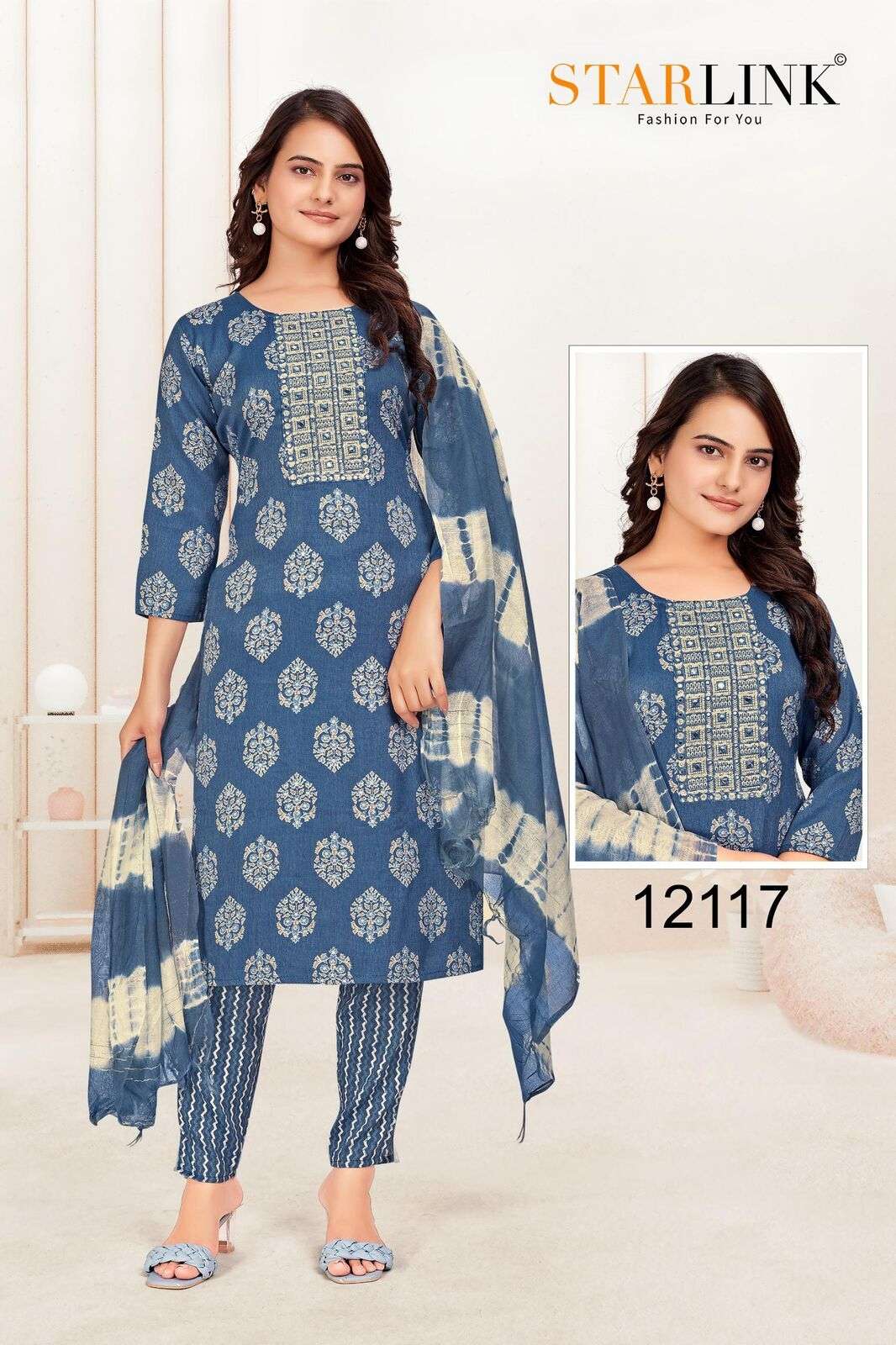 HIDE & SEEK BY STARLINK CAPSULE PRINT EMBROIDERY PATCH WITH GADWAL DUPATTA