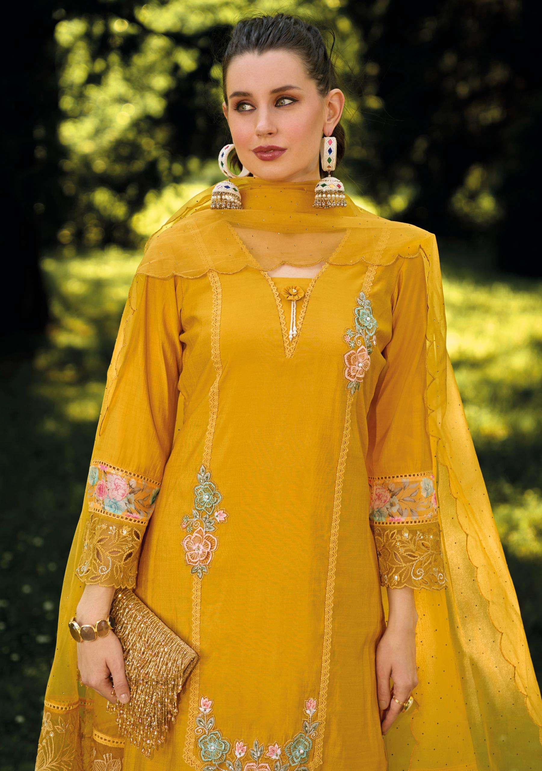 IBADAT VOL-3 BY LADY LEELA ORGANZA FABRIC WITH EMBROIDERY DIAMOND SCALPING WORK 