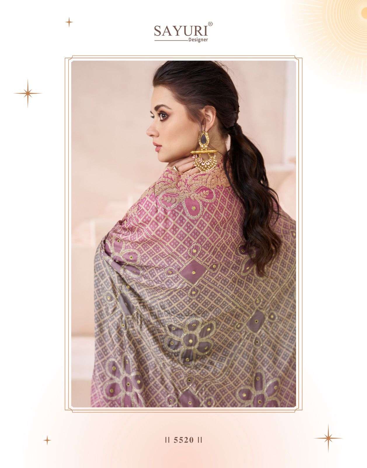 ISHUM BY SAYURI DESIGNER REAL GEORGETTE TOP PLAZO WITH EMBROIDERY SHRUG 