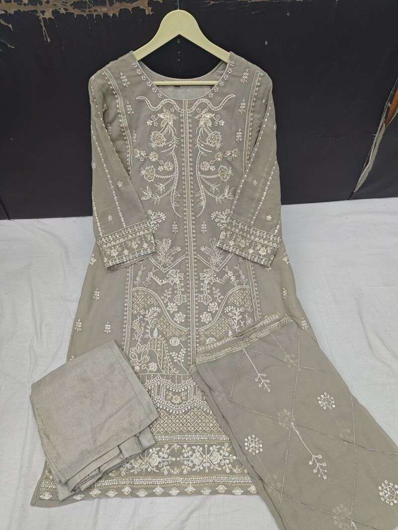 JADE BY AL-FATHIMA 3 PCS GEORGETTE WITH HEAVY EMBROIDERY MOTI WORK