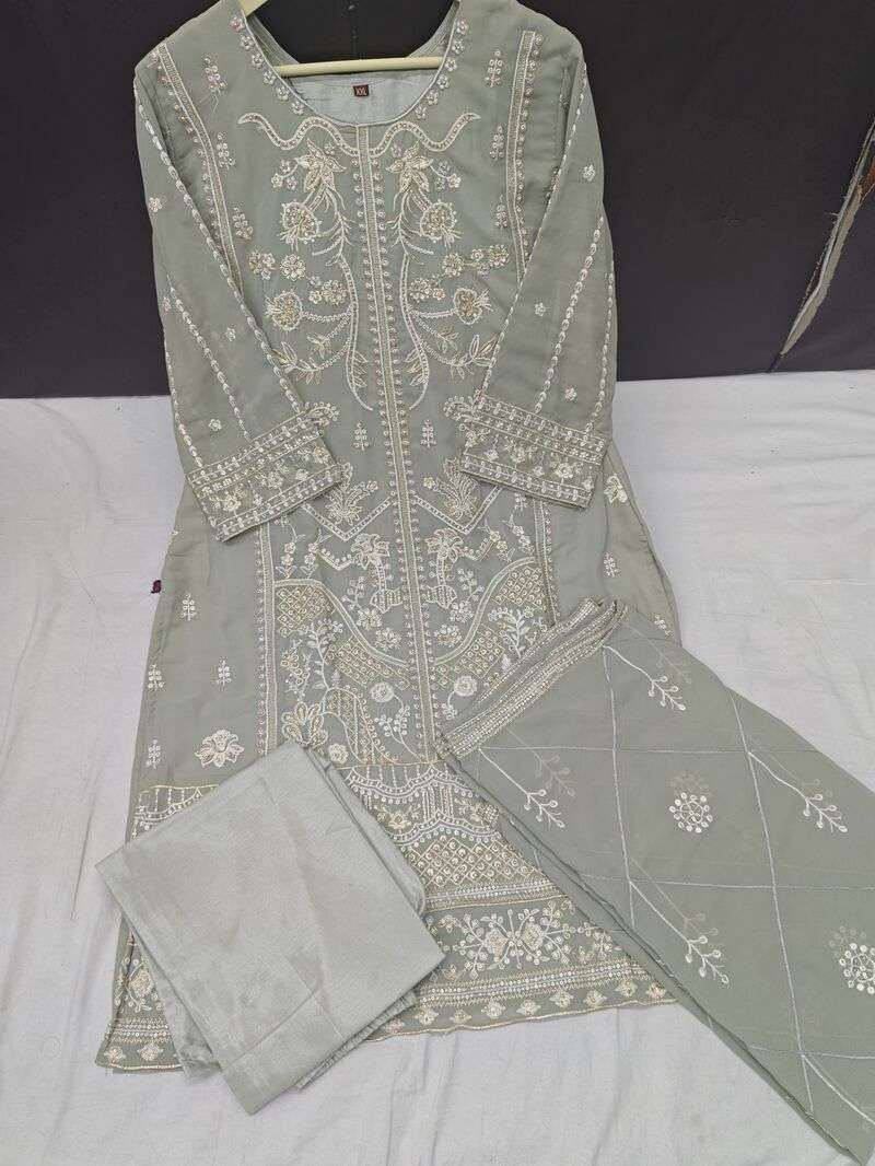 JADE BY AL-FATHIMA 3 PCS GEORGETTE WITH HEAVY EMBROIDERY MOTI WORK