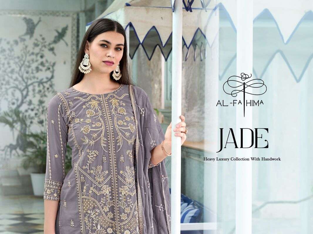 JADE BY AL-FATHIMA 3 PCS GEORGETTE WITH HEAVY EMBROIDERY MOTI WORK
