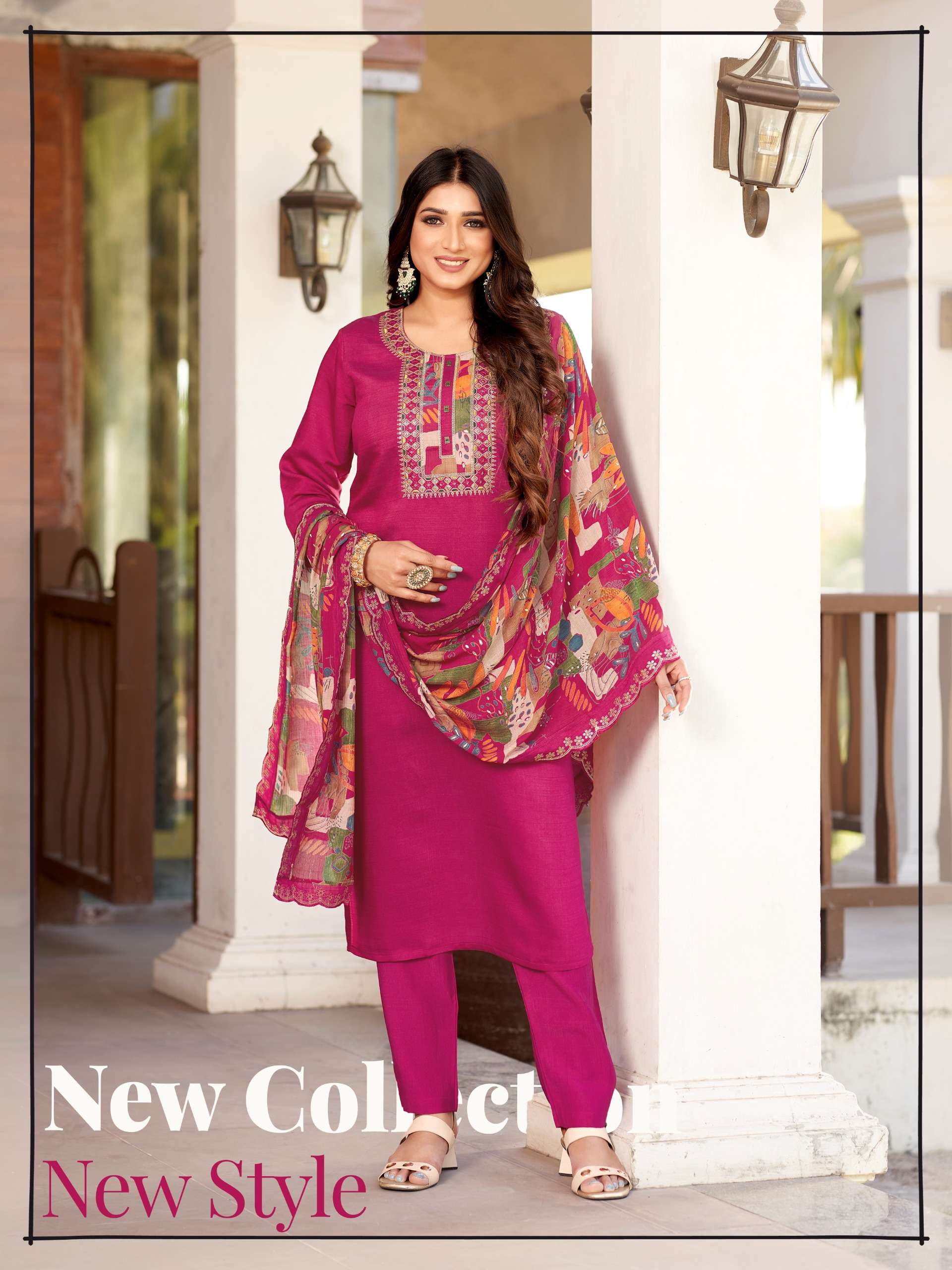 JANKI COLLECTION 3 PIECE FANCY KURTI PANT WITH DUPATTA BY BHAVI DESIGNER 