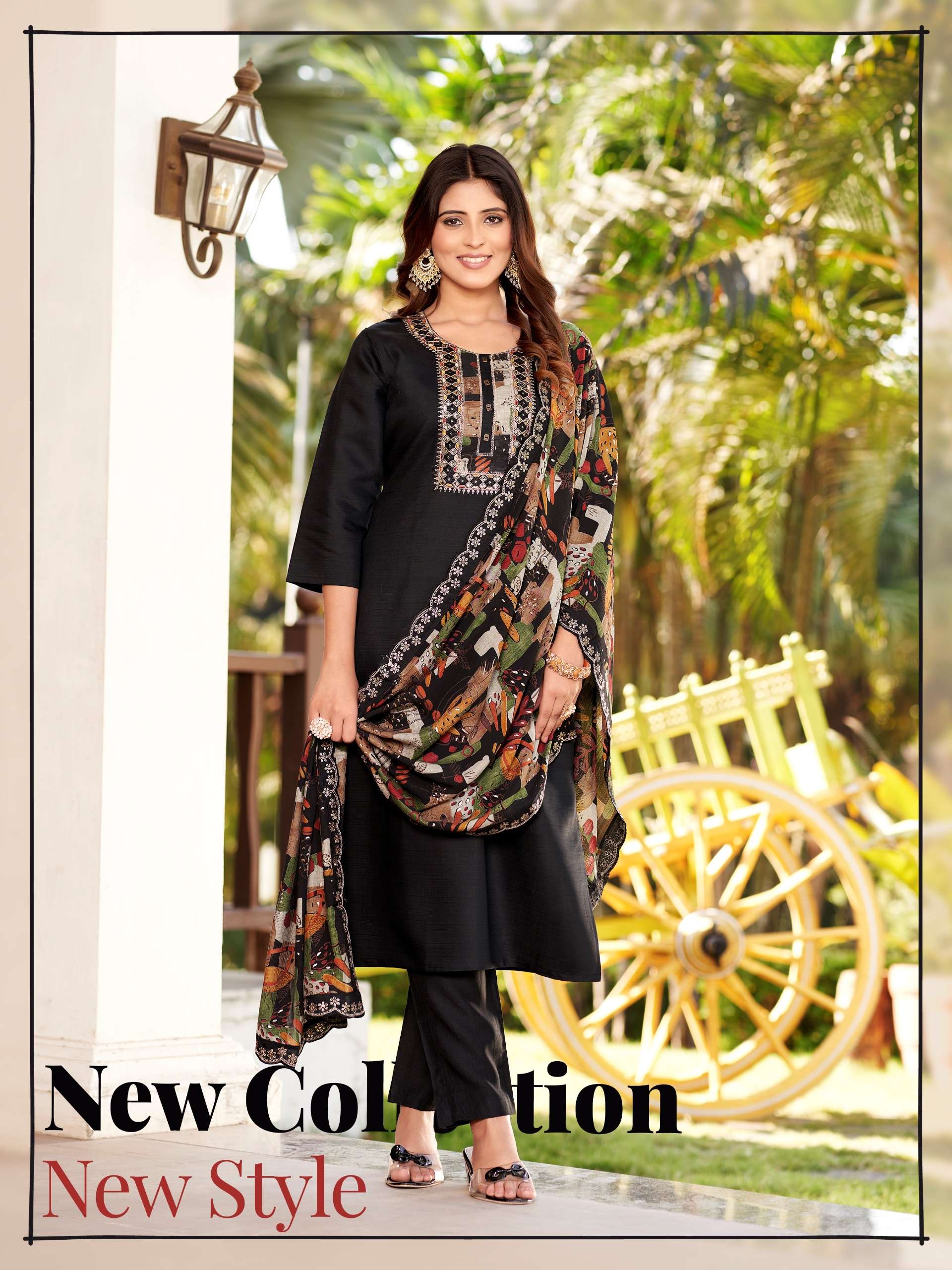 JANKI COLLECTION 3 PIECE FANCY KURTI PANT WITH DUPATTA BY BHAVI DESIGNER 