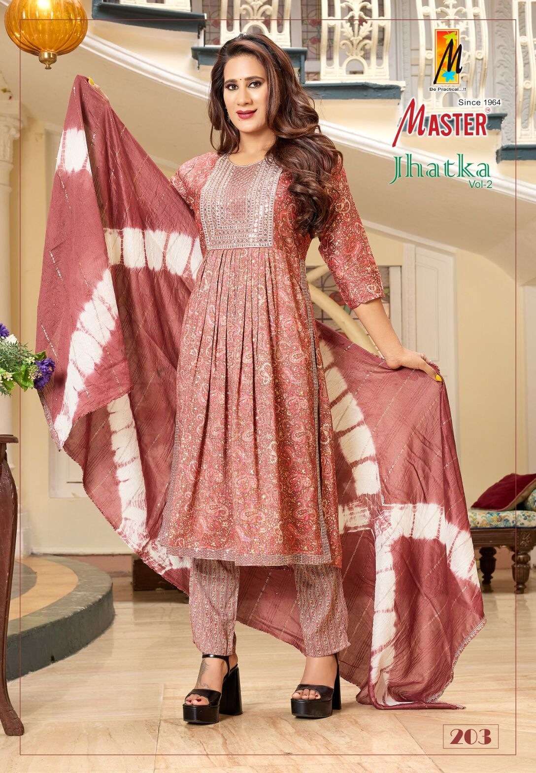 JHATKA VOL-2 BY MASTERS CAPSULE PRINT THREE SIDE WORK WITH FANCY DUPATTA 