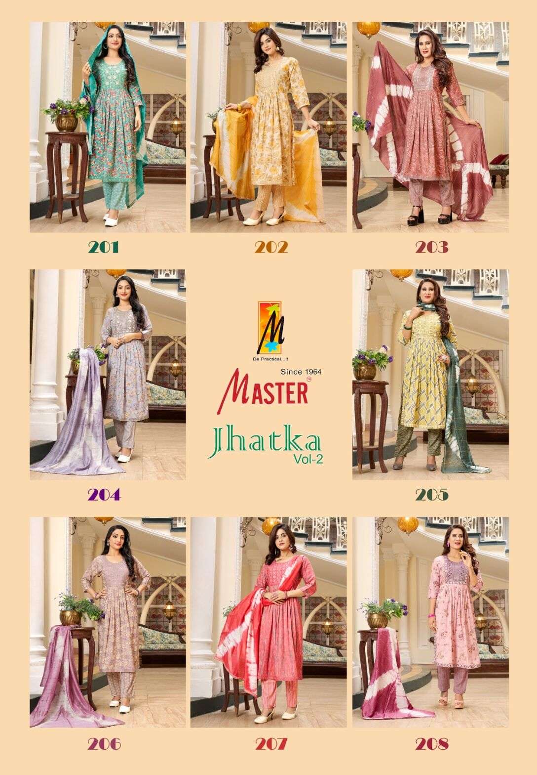 JHATKA VOL-2 BY MASTERS CAPSULE PRINT THREE SIDE WORK WITH FANCY DUPATTA 