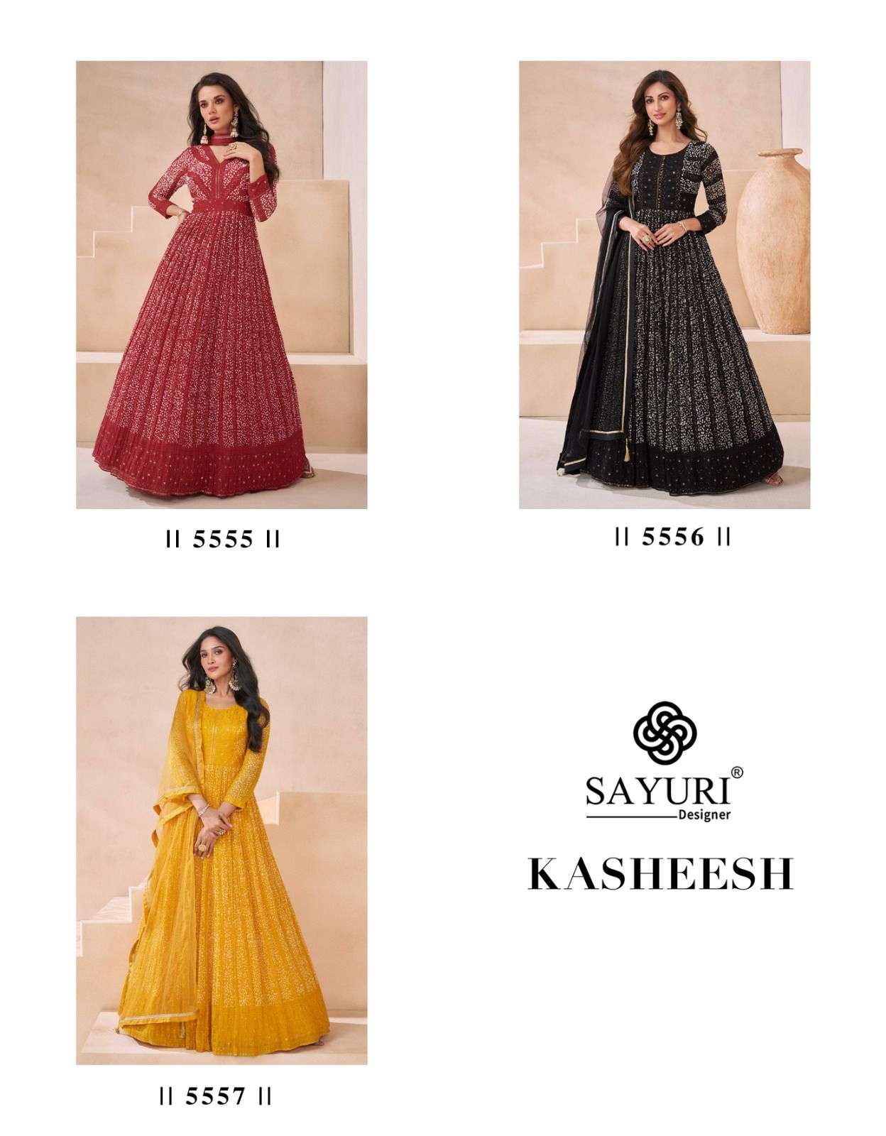 KASHEESH BY SAYURI DESIGNER REAL GEORGETTE HEAVY EMBROIDERY ANARKALI WITH DUPATTA 