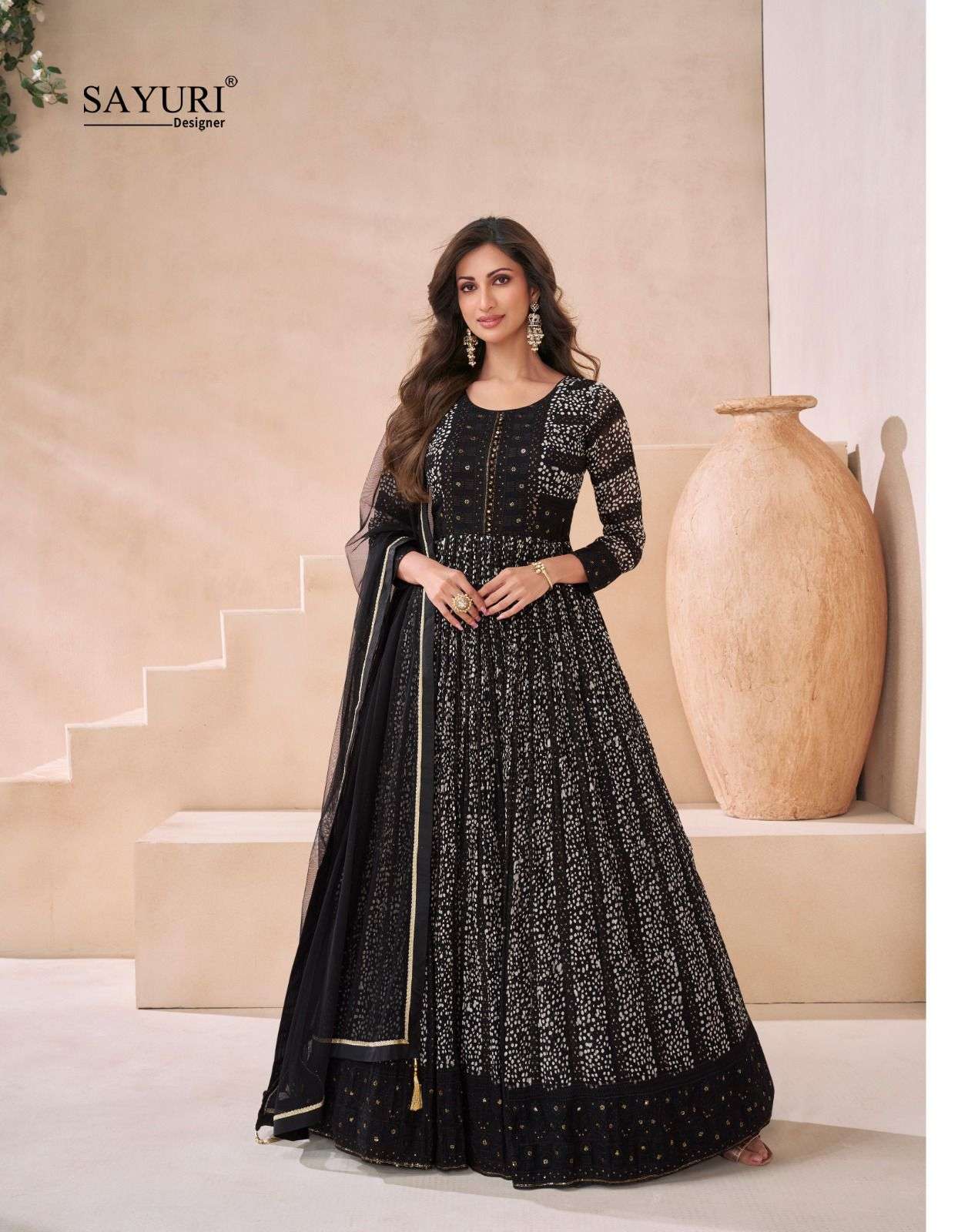 KASHEESH BY SAYURI DESIGNER REAL GEORGETTE HEAVY EMBROIDERY ANARKALI WITH DUPATTA 