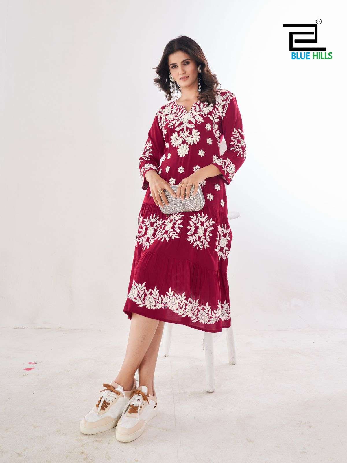 KIARA VOL-10 BY BLUE HILLS RAYON FABRIC WITH LAKHNAVI WORK 