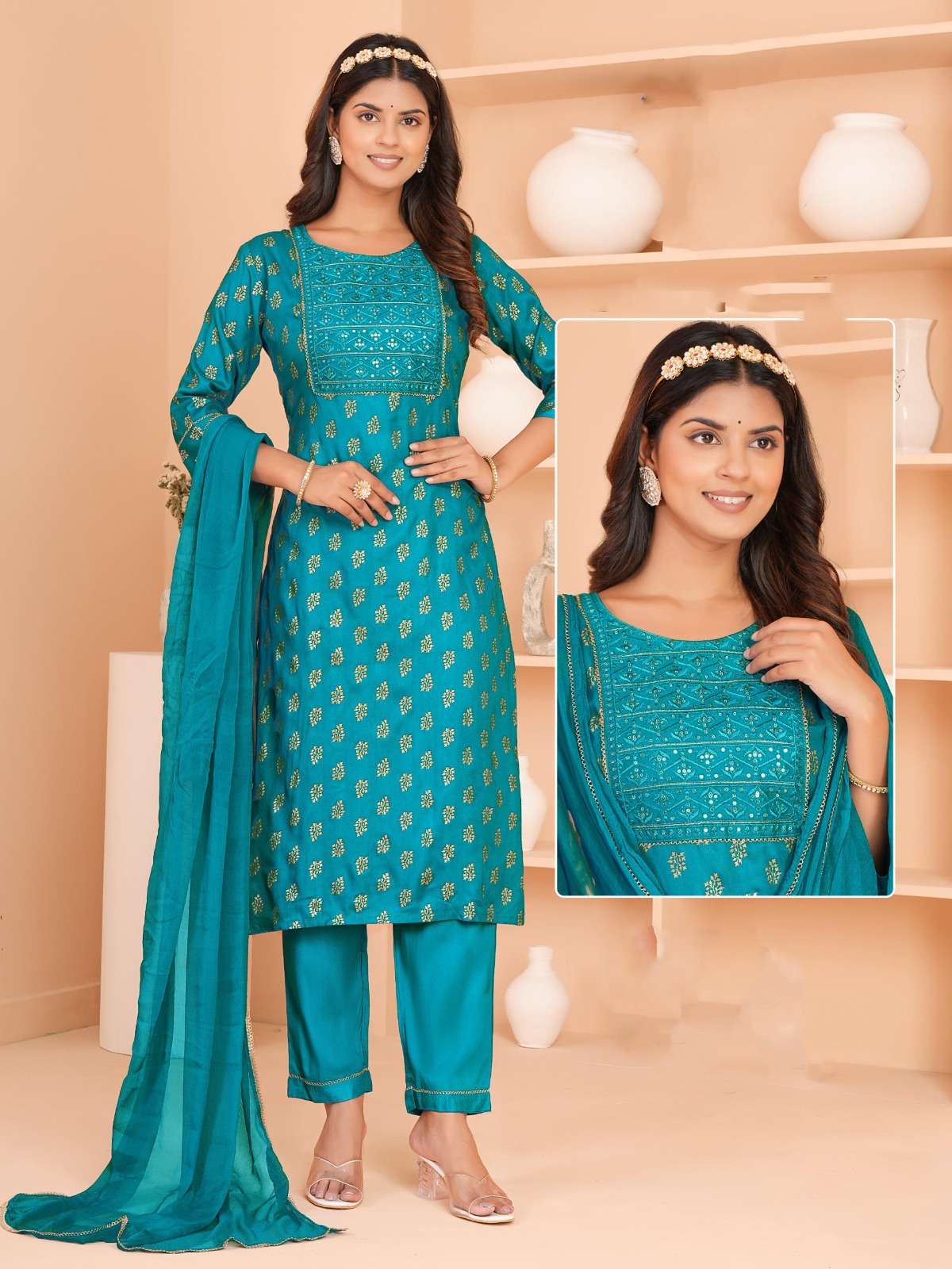KK-06 BD RAYON STRAIGHT CUT KURTI PANT WITH ONE SIDE POCKET 