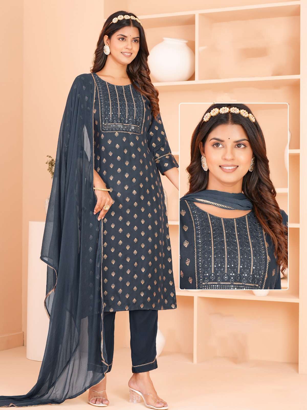 KK-07 BD RAYON STRAIGHT CUT KURTI PANT WITH ONE SIDE POCKET 
