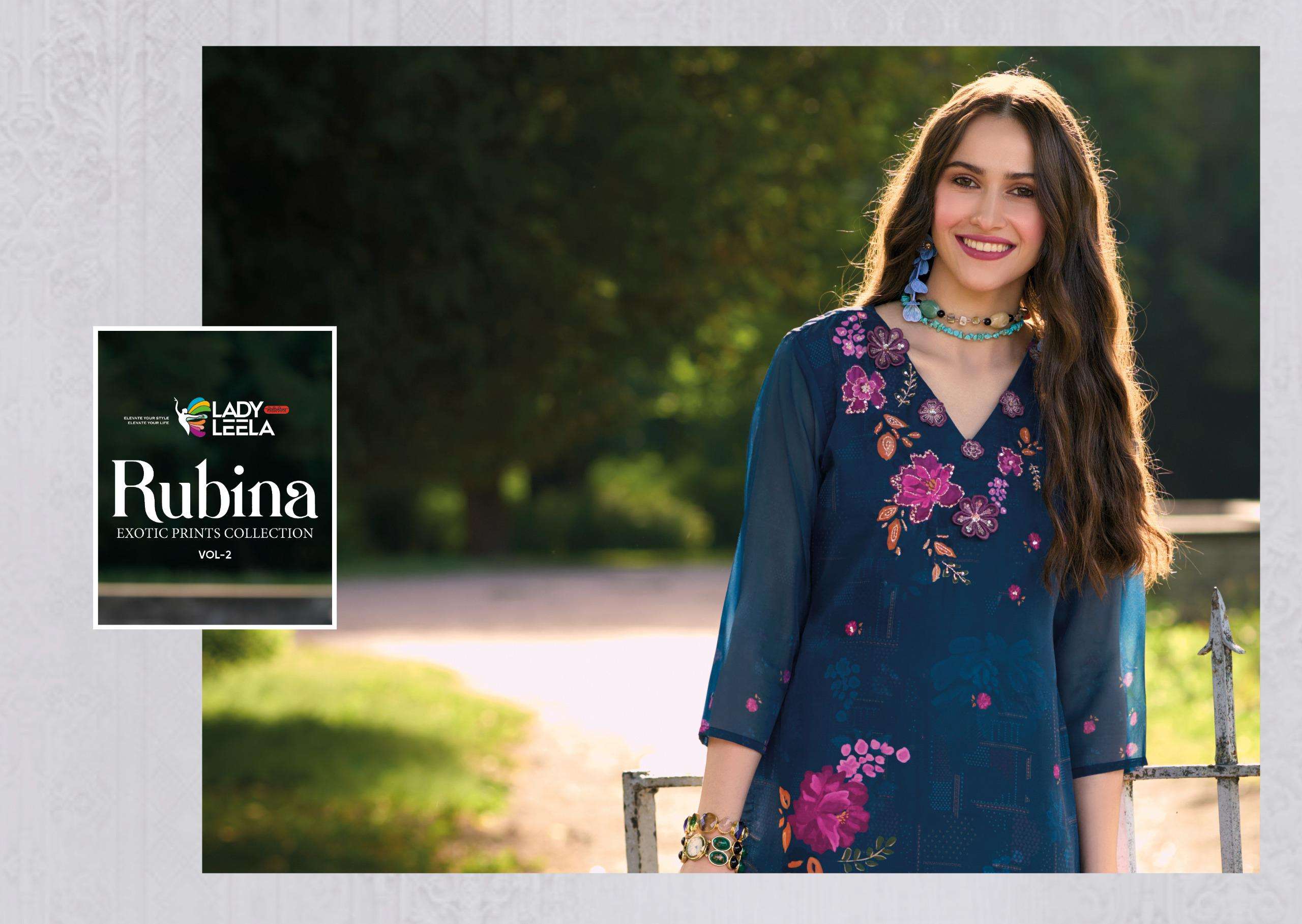 LADY LEELA PRESENT NEW CATALOG RUBINA VOL-2 WITH DIGITAL PRINT DUPATTA 