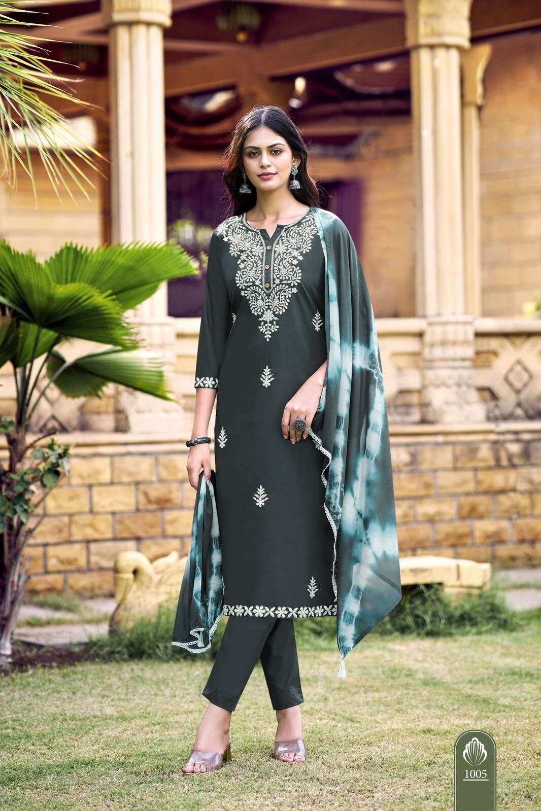 LAKHNAVI BY OSSM HEAVY EMBROIDERY RAYON WITH POCKET FOR FESTIVE COLLECTION