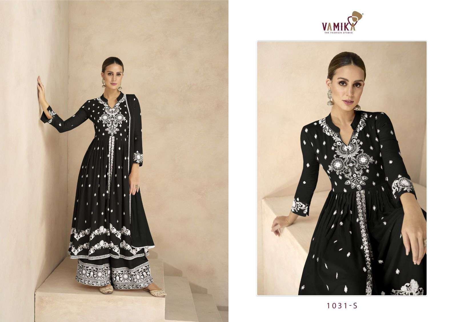 LAKHNAVI VOL-6 PLATINUM BY VAMIKA HEAVY RAYON EMBROIDERY KURTI PLAZO WITH DUPATTA 