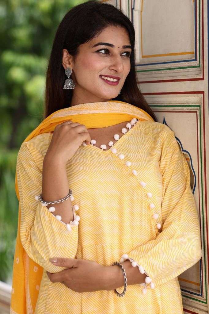 LEHRIYA ANARKALI RAYON PRINTED 3 PIECE SET BY TEXOFAB 