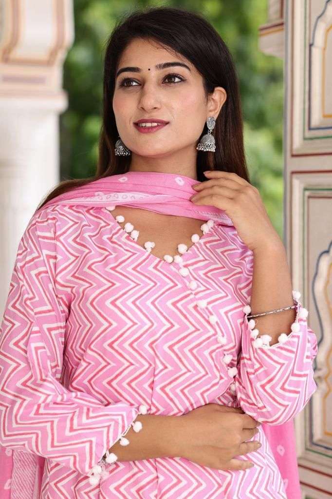 LEHRIYA ANARKALI RAYON PRINTED 3 PIECE SET BY TEXOFAB 