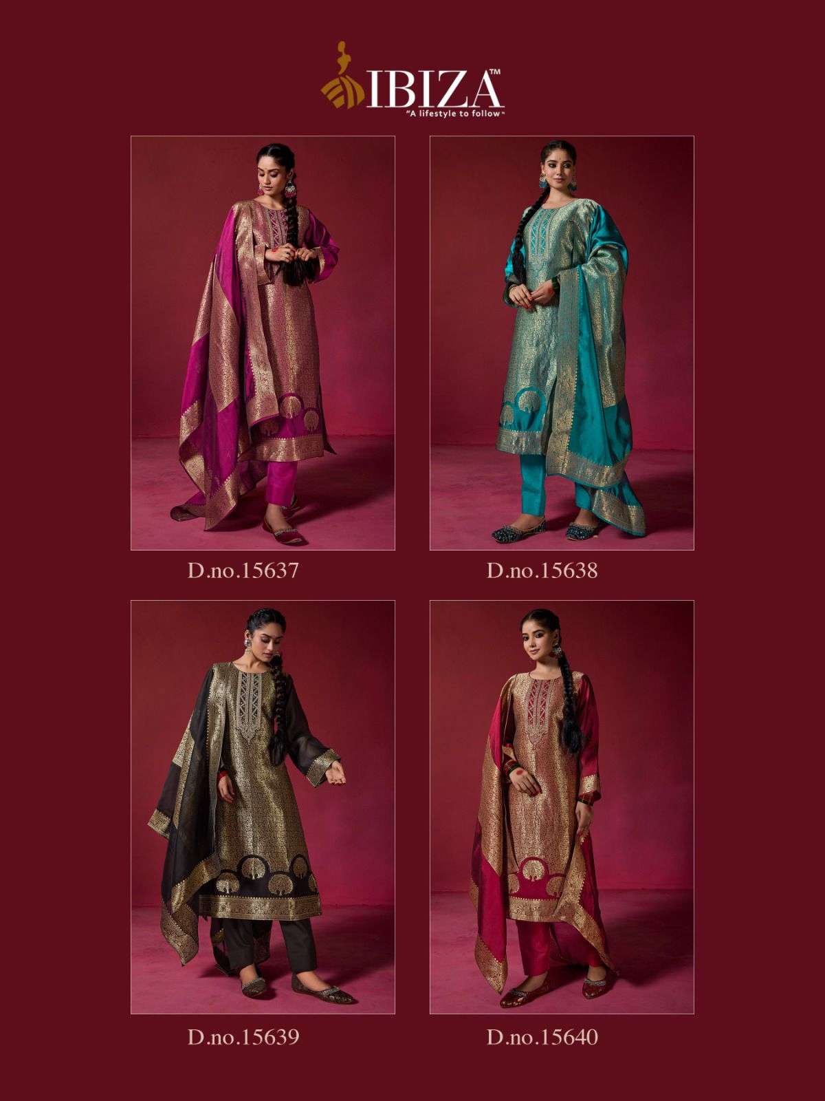 LOREN EDITION VOL-2 BY FOURDOTS SIMAR SILK KURTI PANT WITH PRINTED DUPATTA 