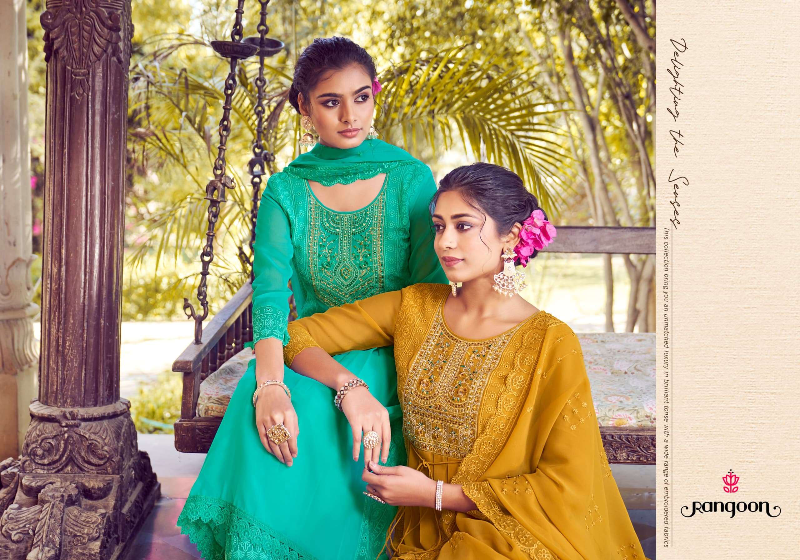 MAITREE VOL-3 BY RANGOON SCHIFFLI GEORGETTE WITH FANCY EMBROIDERY WORK DUPATTA 
