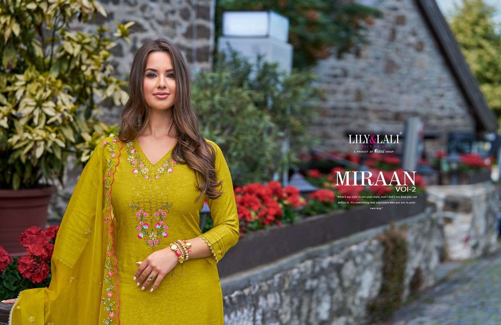 MIRAAN VOL-2 BY LILY & LALI EMBROIDERY KURTI DHOTI STYLE BOTTOM WITH ORGANZA DUPATTA 