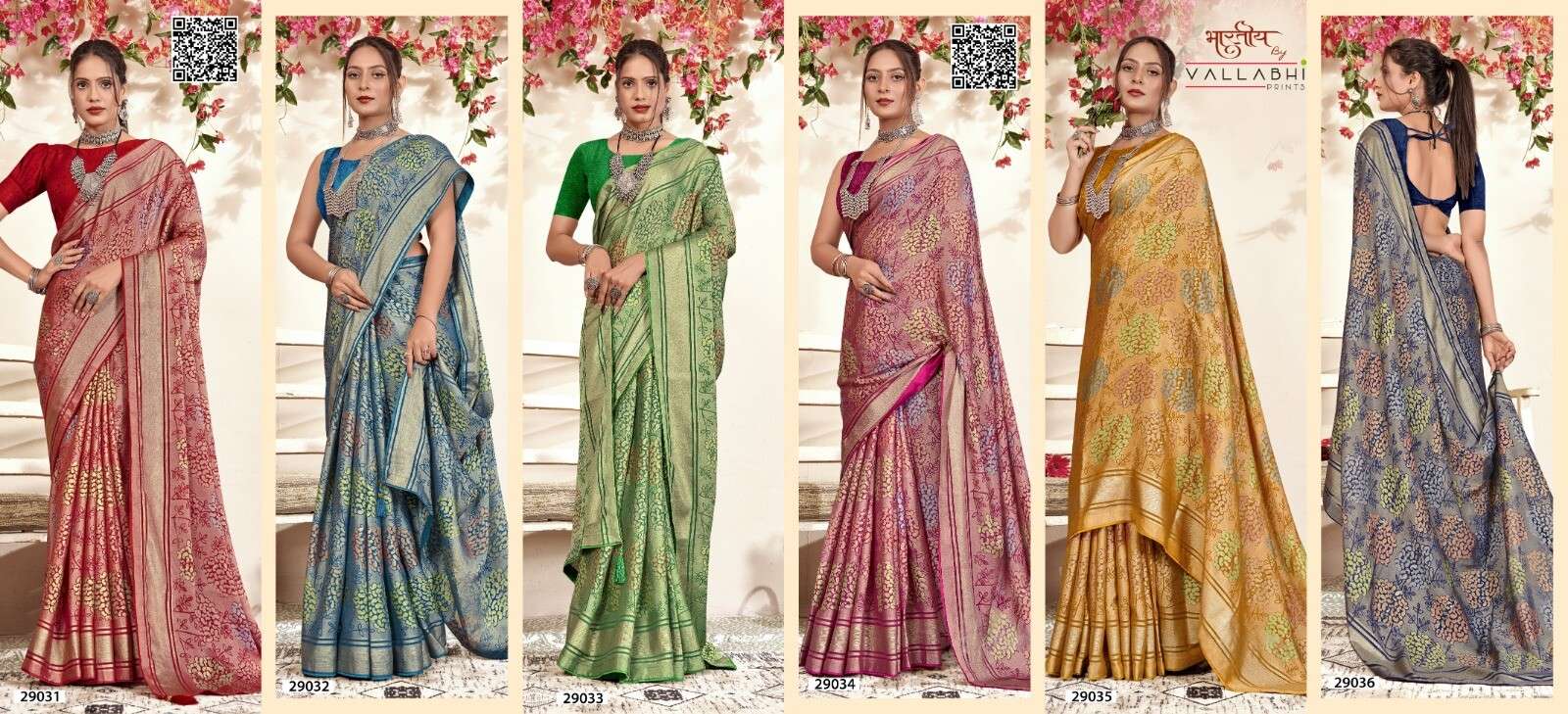 NAVANYA BY VALLABHI BRASSO FABRIC PRINTED SAREES COLLECTION 
