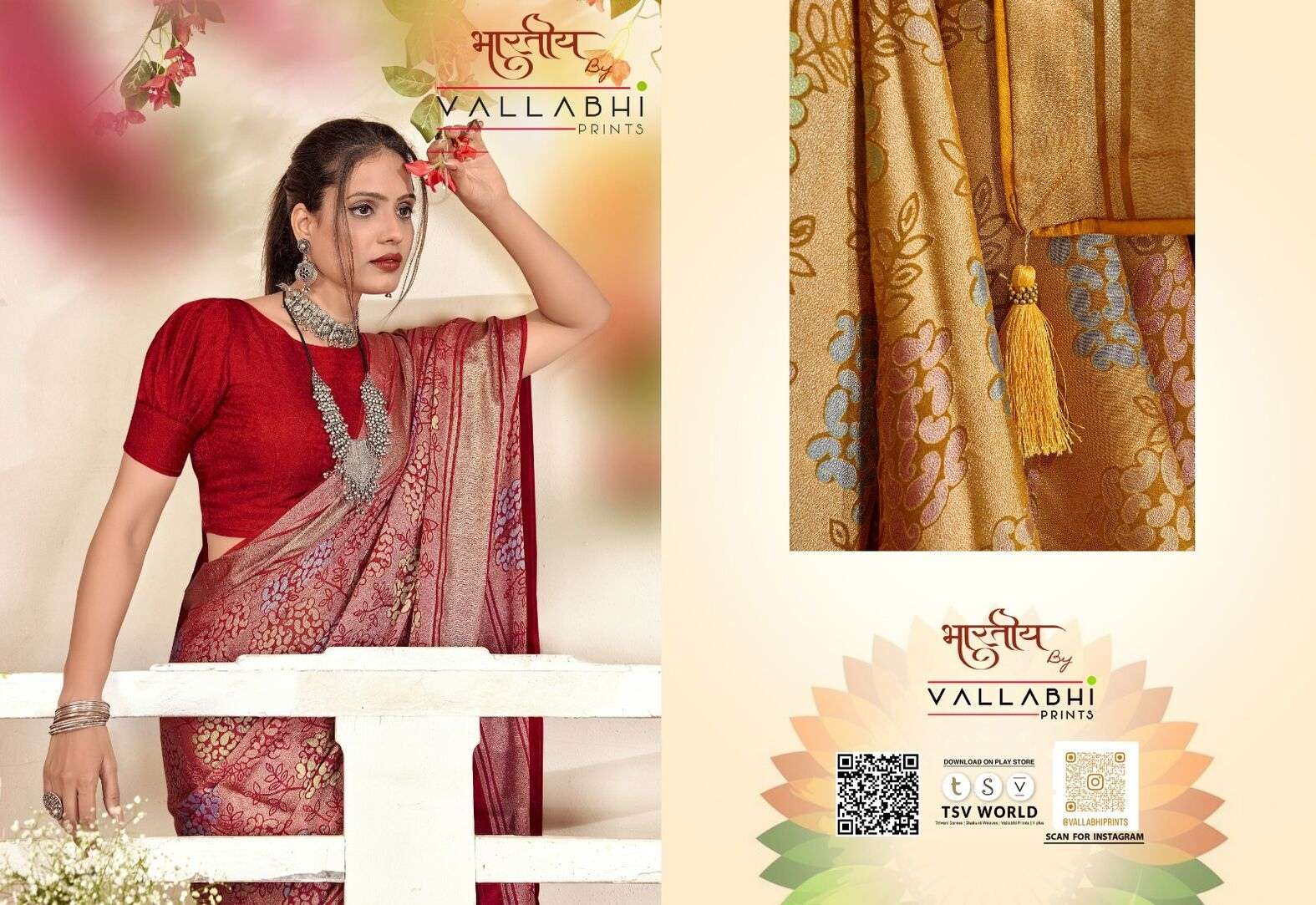 NAVANYA BY VALLABHI BRASSO FABRIC PRINTED SAREES COLLECTION 
