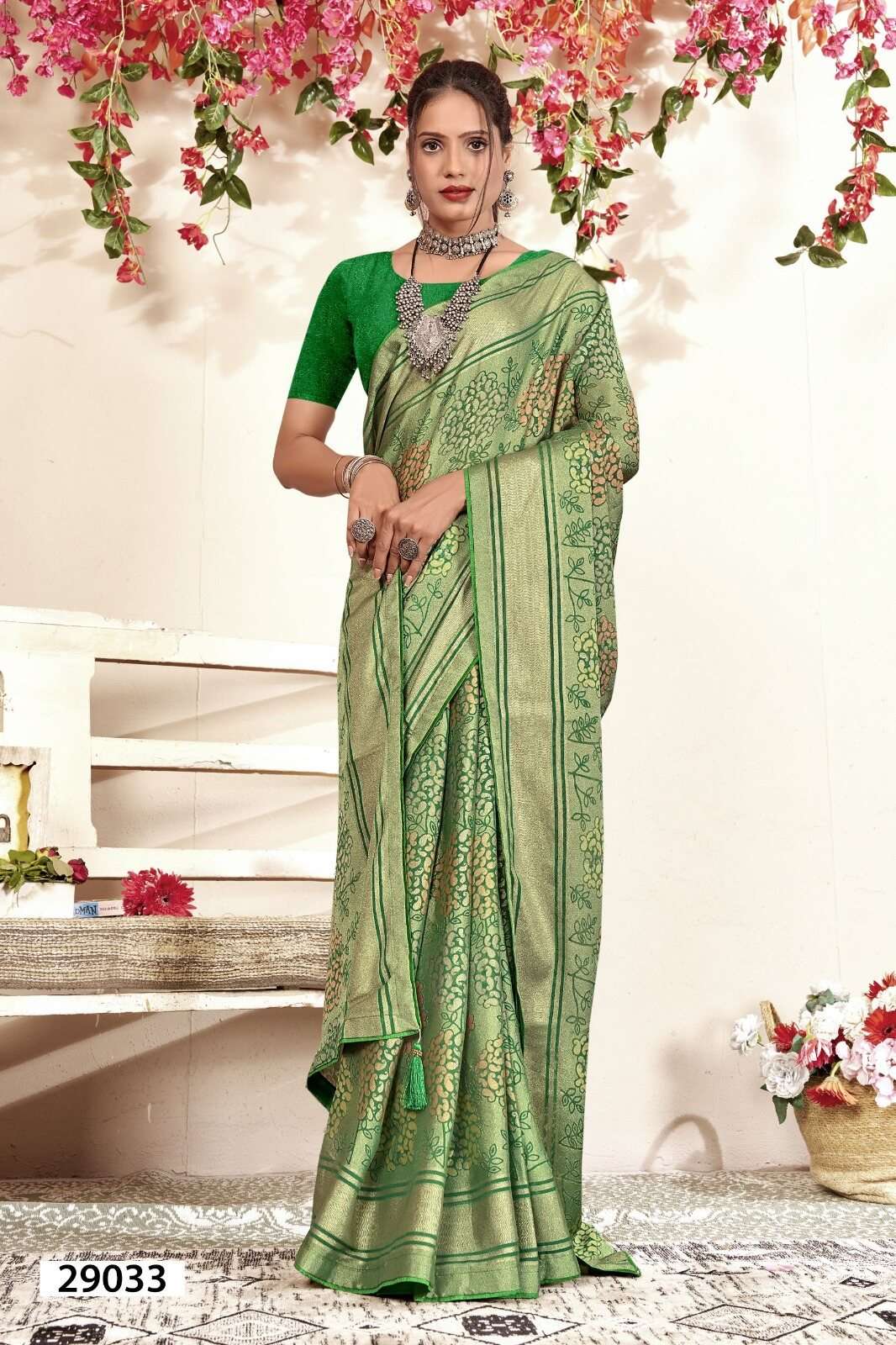 NAVANYA BY VALLABHI BRASSO FABRIC PRINTED SAREES COLLECTION 